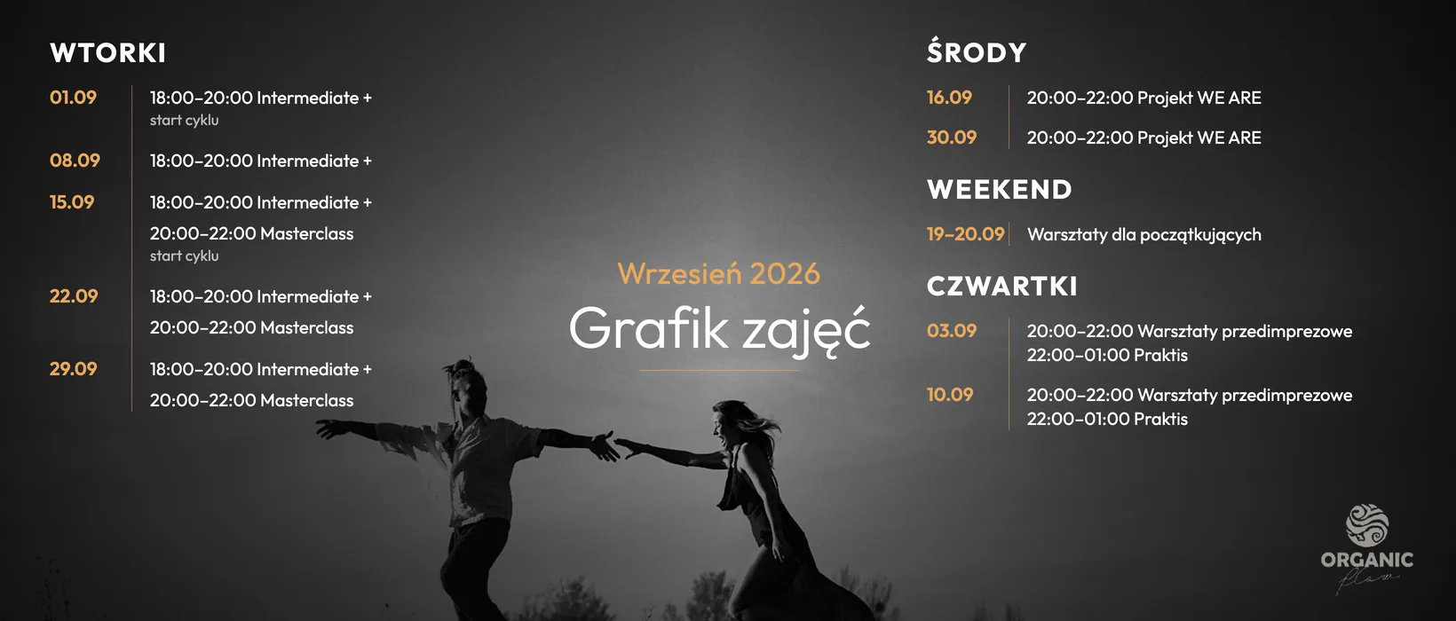 Grafik zajęć — wrzesień 2026